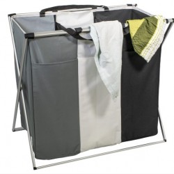 Cos textil pliabil cu 3 compartimente 118 l, 66 x 60 x 39 cm Cos textil pliabil cu 3 compartimente 118 l, 66 x 60 x 39 cm